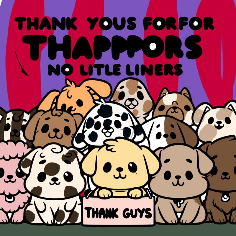 thank you guys for all your support dog