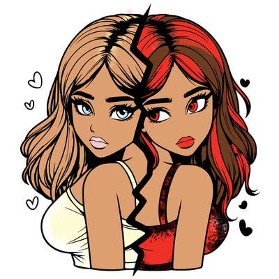 realistic girl split