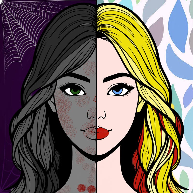 realistic girl, split