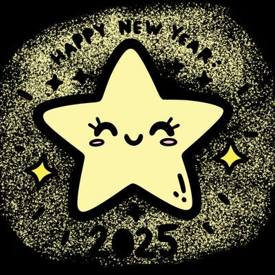 happy new year 2025 star wish