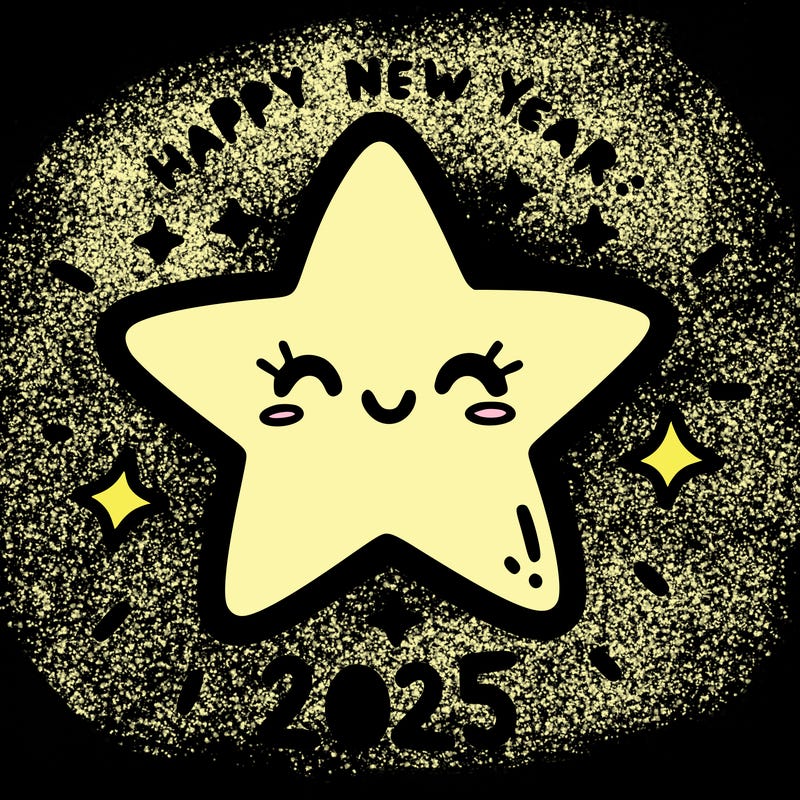 happy new year 2025 star wish