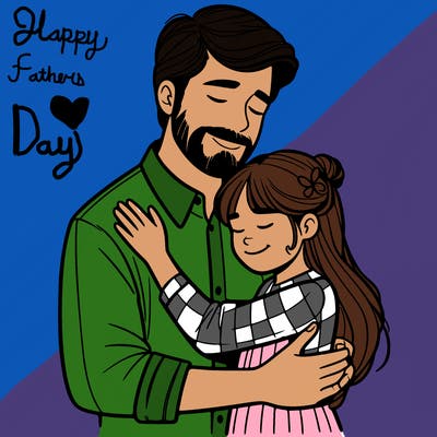 daughter hugging her dad