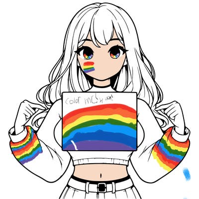 girl holding a blank sign in a long sleeve crop top