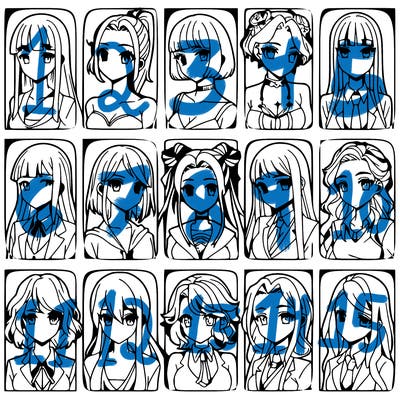 girls that look diffrent anime