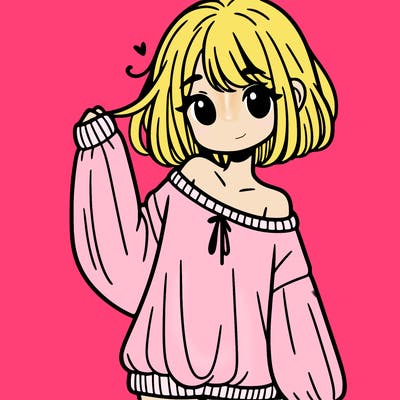 girl in baggy sweater hanging off her shoulder