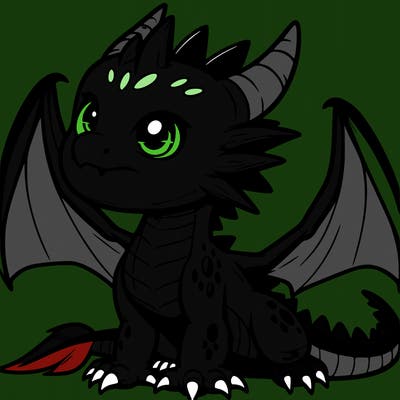 fierce baby night dragon