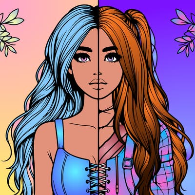 realistic girl split