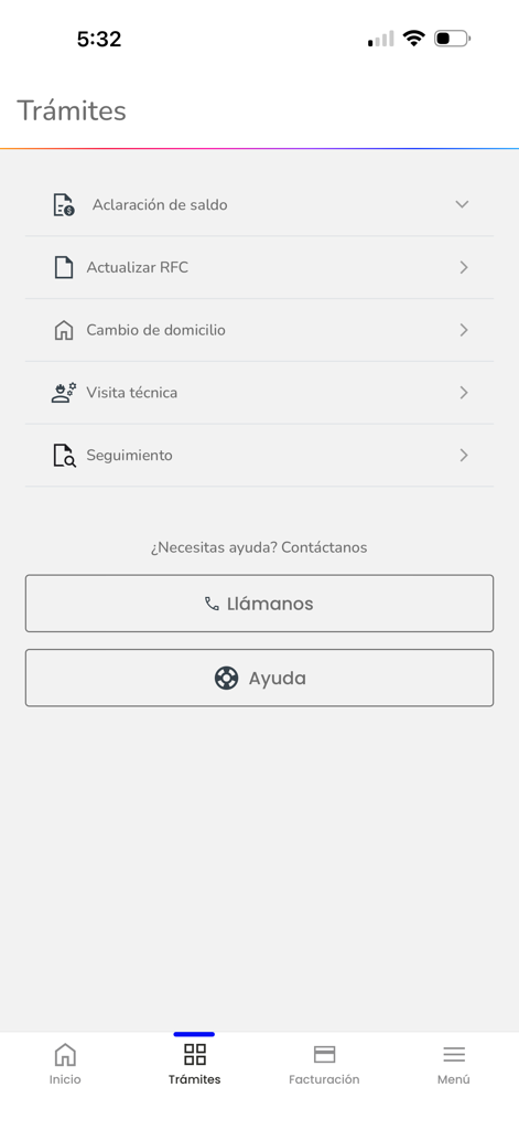 Mi App Sky - アカウント管理とテクニカルサポートのためのMi App Sky手順メニュー