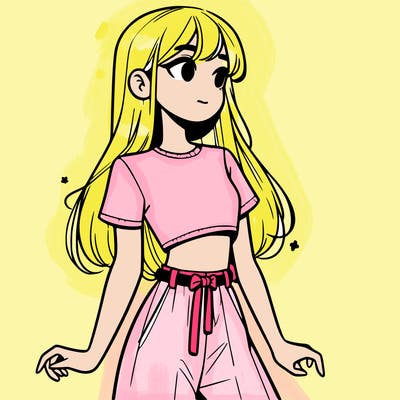 girl in a cute crop top