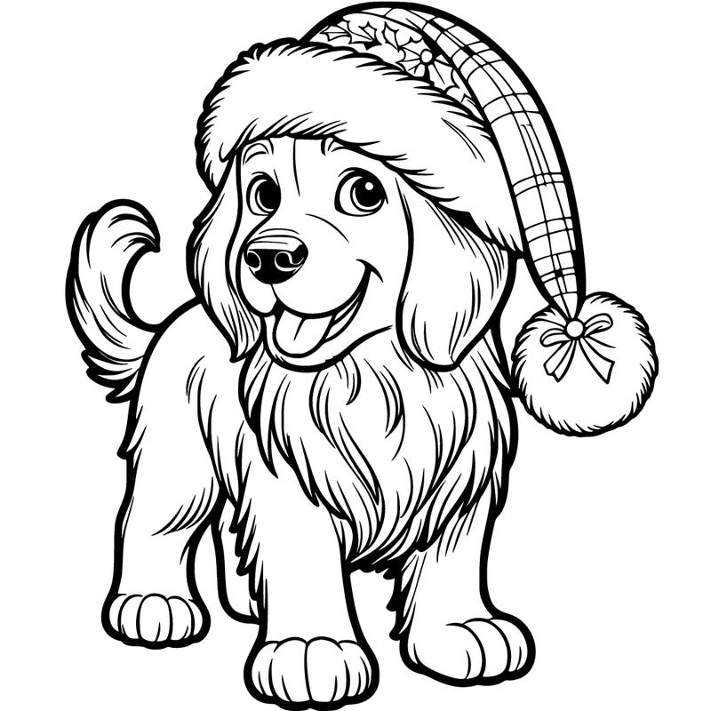 realistic christmas dog