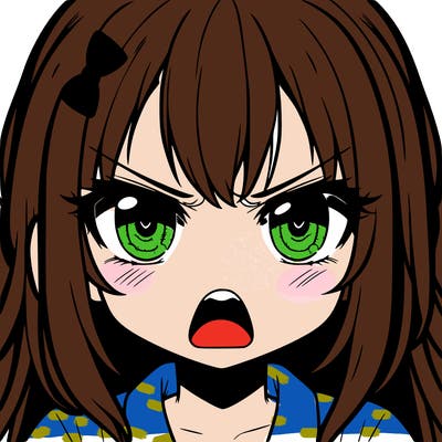 angry anime girl