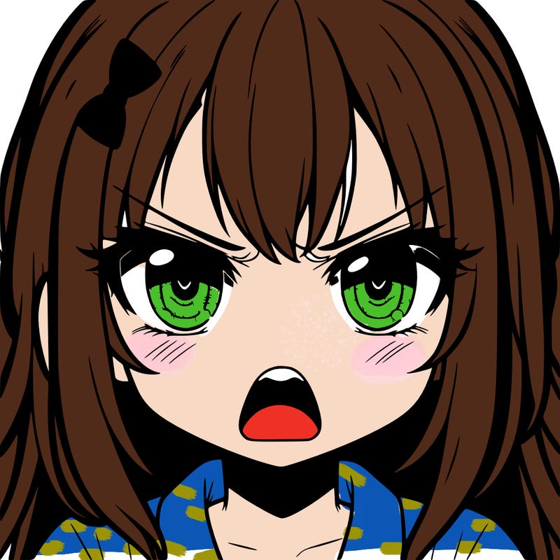 angry anime girl