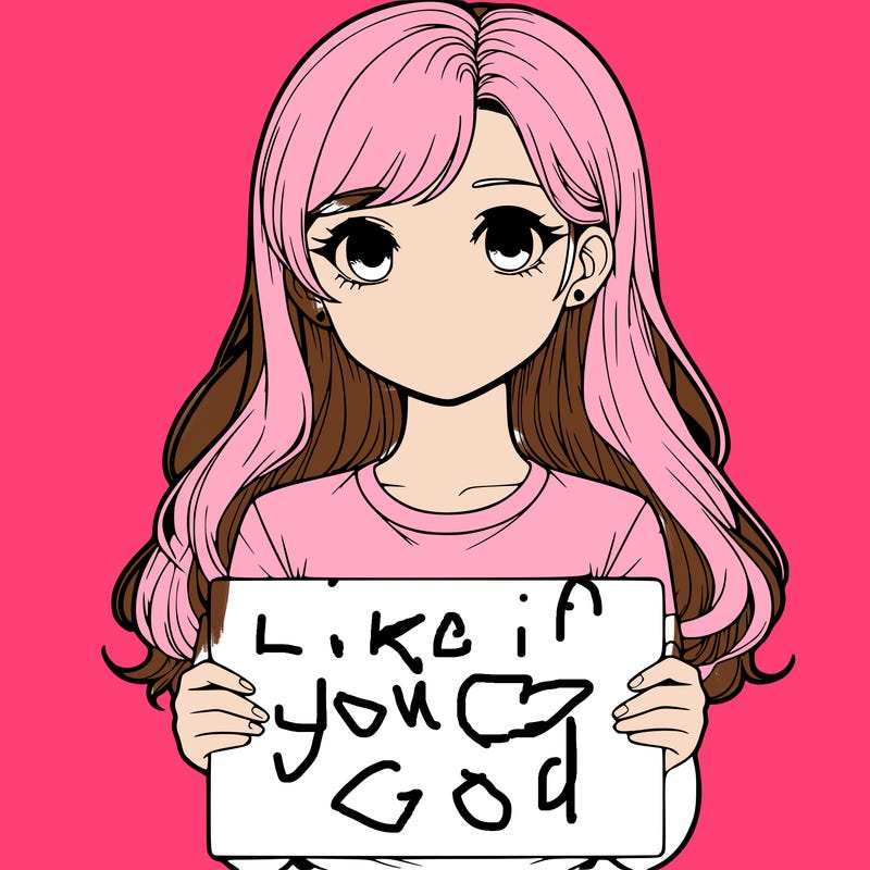 realistic girl holding a sign