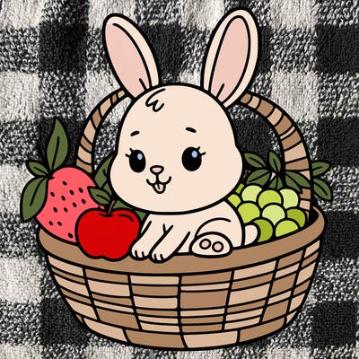 bunny in a fruit basket