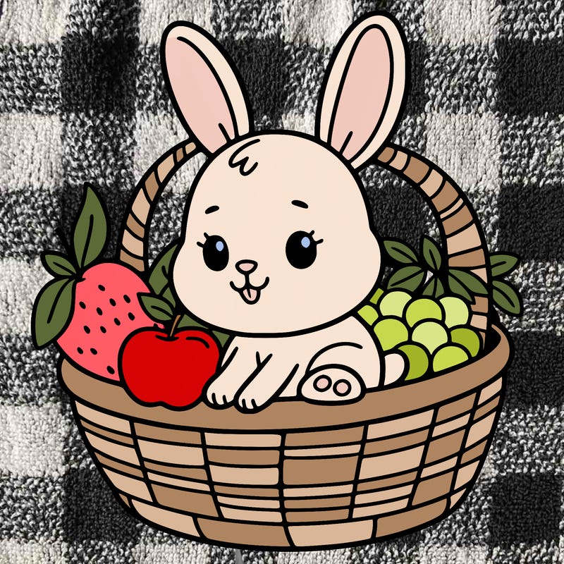 bunny in a fruit basket