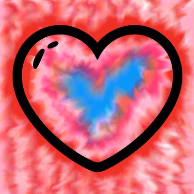 a blank heart
