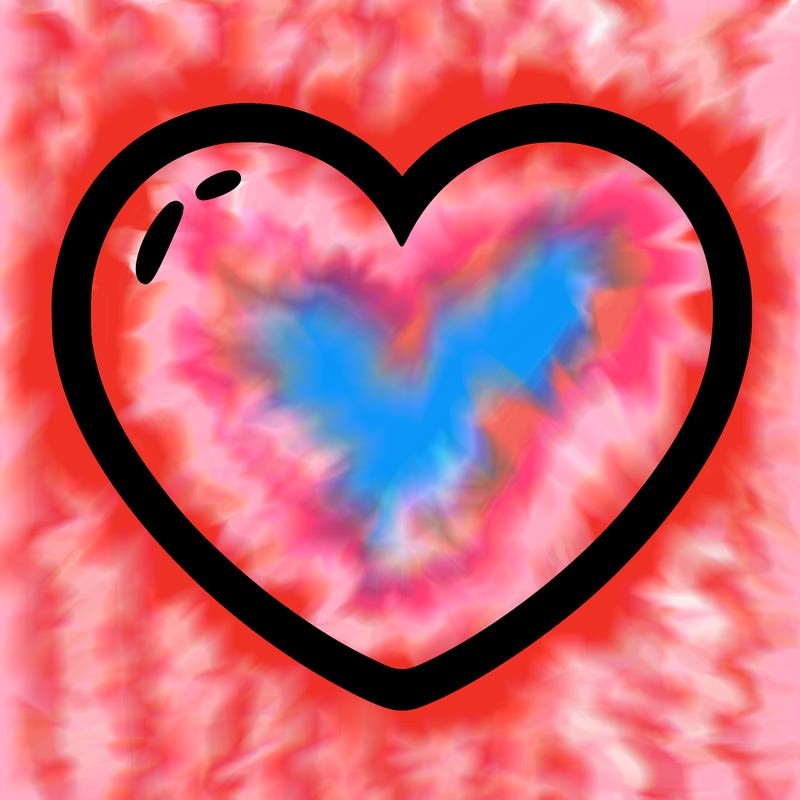 a blank heart