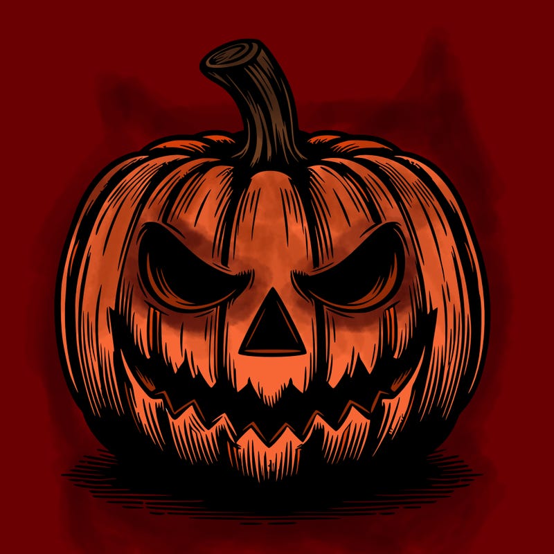 realistic scary halloween pumpkin