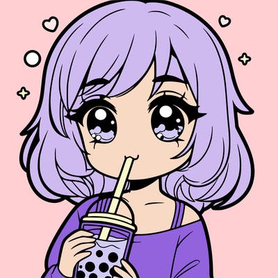 girl drinking boba