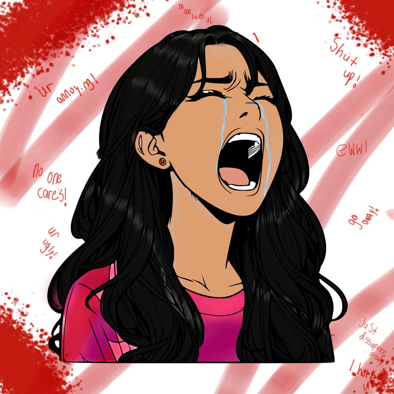 screaming realistic, girl