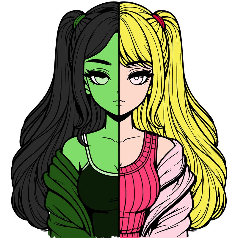 realistic girl split