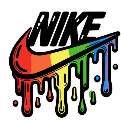 dripping nike logo