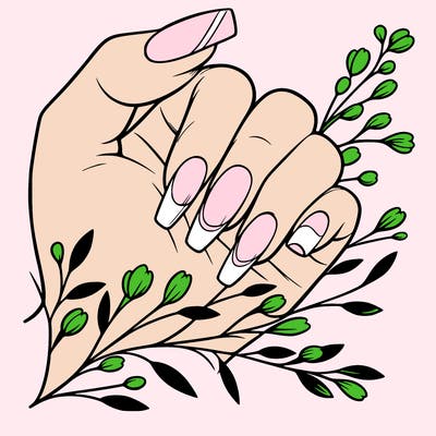 nails with french tip