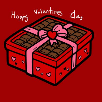 a box of chocolate for valentines day