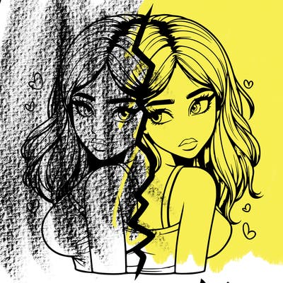 realistic girl split