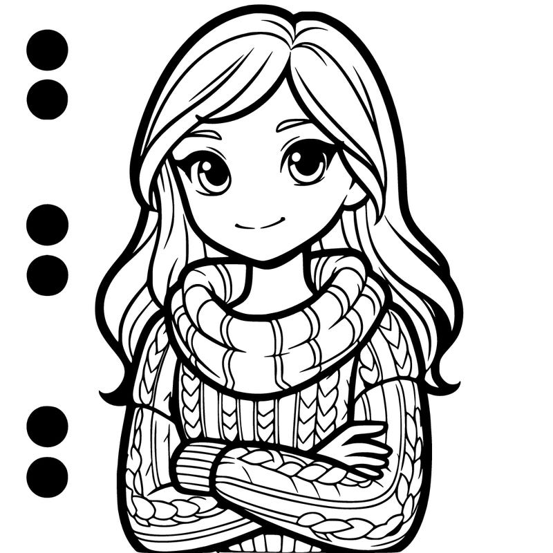 tenage girl in a sweater