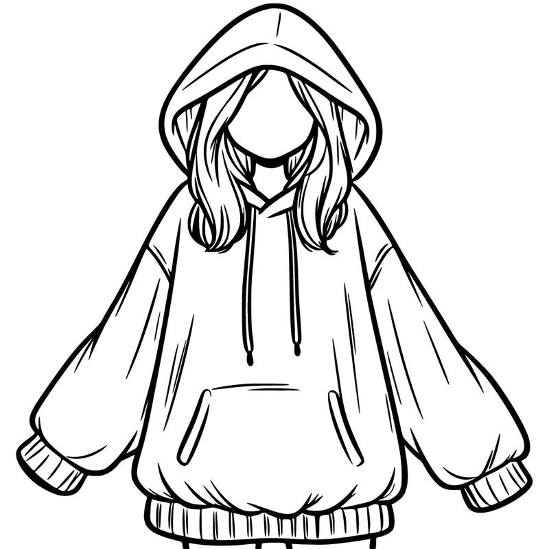 girl in oversized hoodie