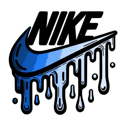 dripping nike logo