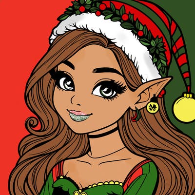 christmas girl elf realistic