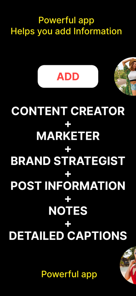 TikFoIIow Boost - Screenshot of TikFollow Boost showing feature list for creators including post information notes and captions
