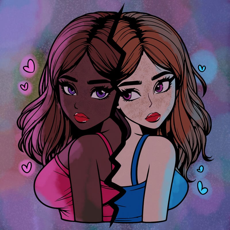 realistic girl split