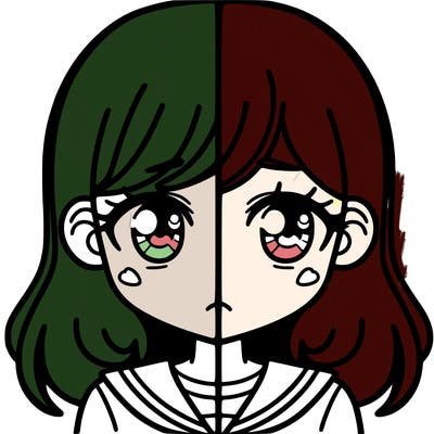 a split of a girl