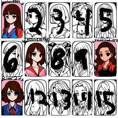 girls that look diffrent anime