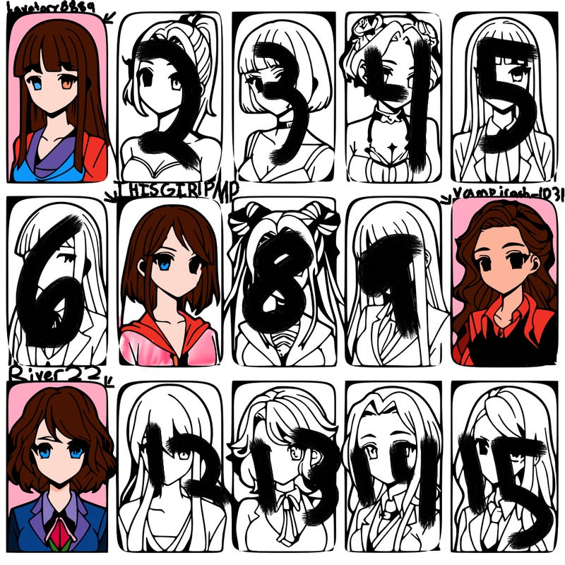 girls that look diffrent anime