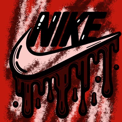 dripping nike logo