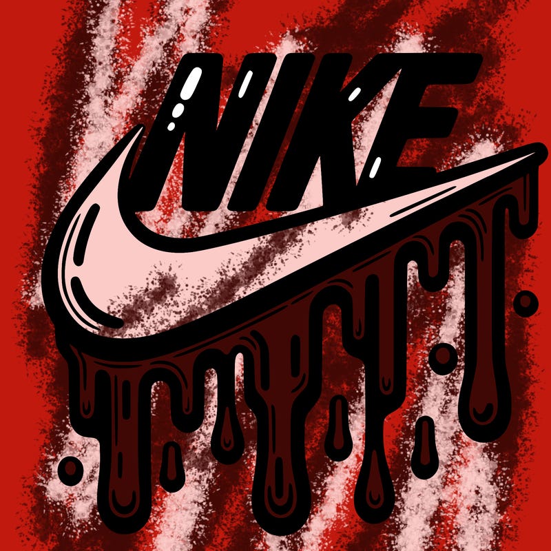 dripping nike logo