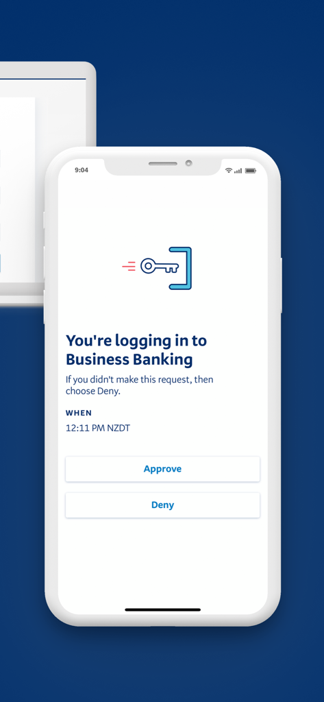 BNZ Mobile Business Banking - BNZ Mobile Business Banking login authorization request screen