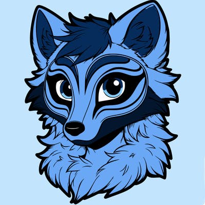 therian with fox mask