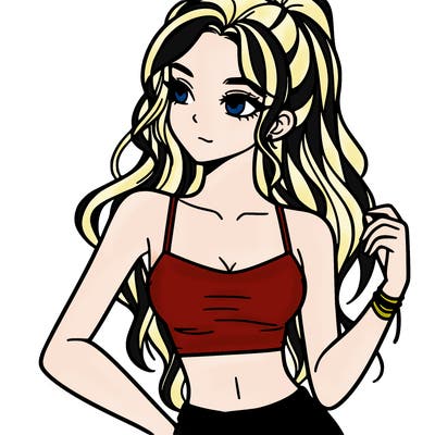 girl in crop top