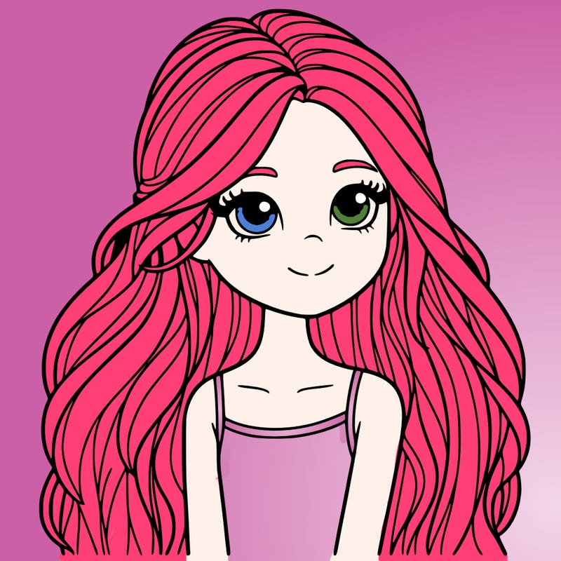 a girl who is 13 years old with long hair