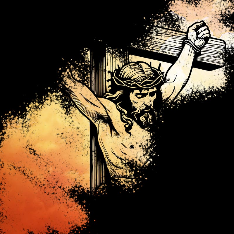 jesus realistic on the cross