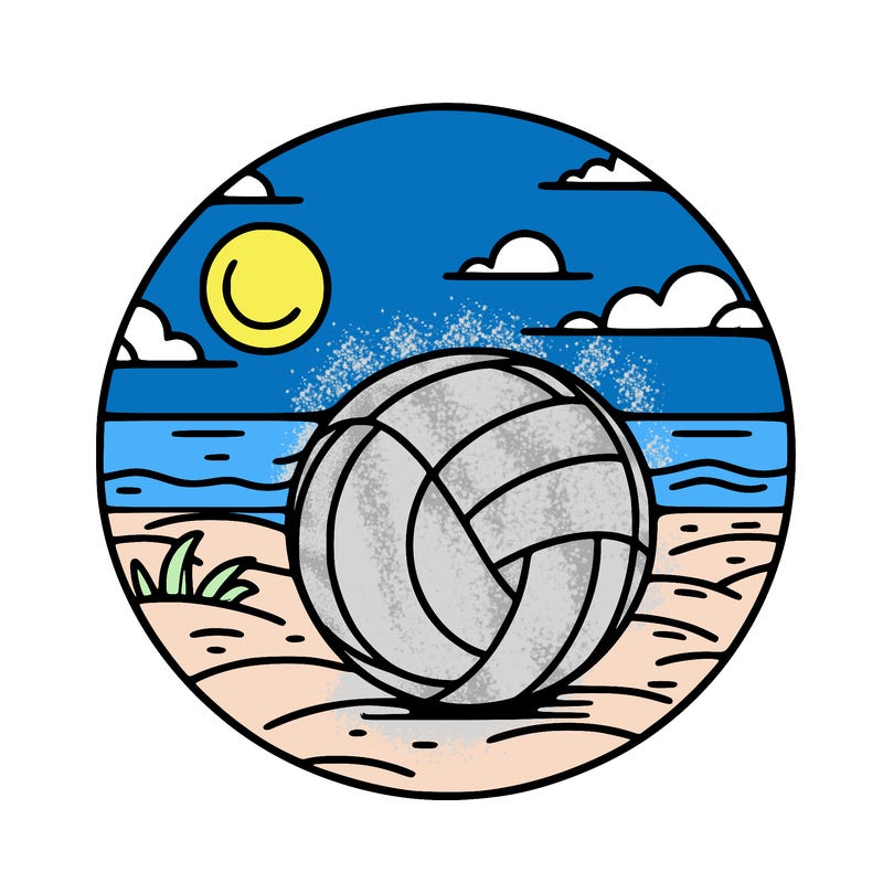 volleyball on a beach