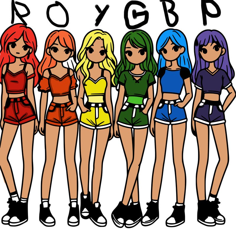 a group of girls wearing crop tops and shorts