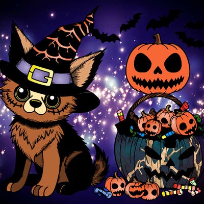 halloween dog  scary