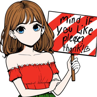 realistic pretty girl holding blank sign