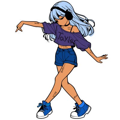 realistic girl danceing